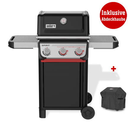 Weber Gasgrill SPIRIT E-325 GBS, Black, inklusive Abdeckhaube