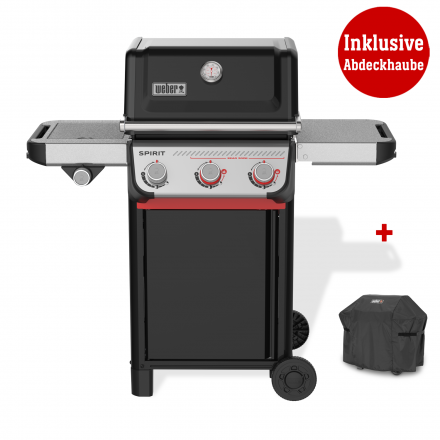 Weber Gasgrill SPIRIT E-335 GBS, Black, inklusive Abdeckhaube