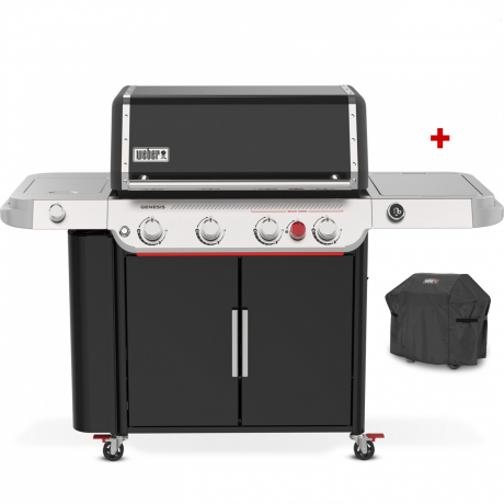 Weber Gasgrill Genesis EP-435W GBS, Black, inklusive Abdeckhaube