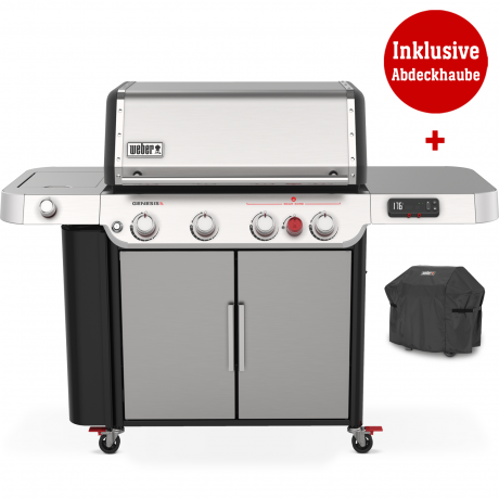 Weber Gasgrill Genesis SX-435, Edelstahl, inklusive Abdeckhaube