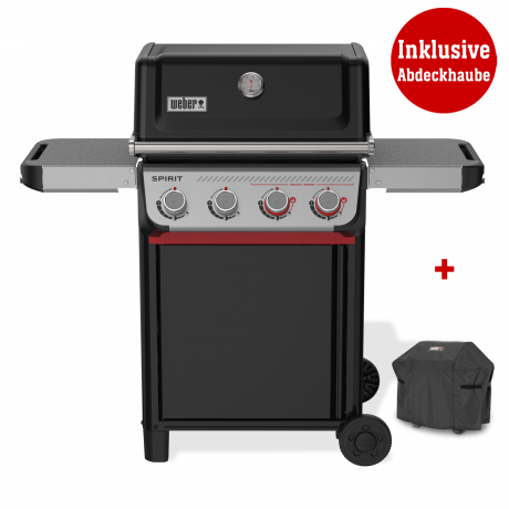 Weber Gasgrill SPIRIT E-425 GBS, Black, inklusive Abdeckhaube