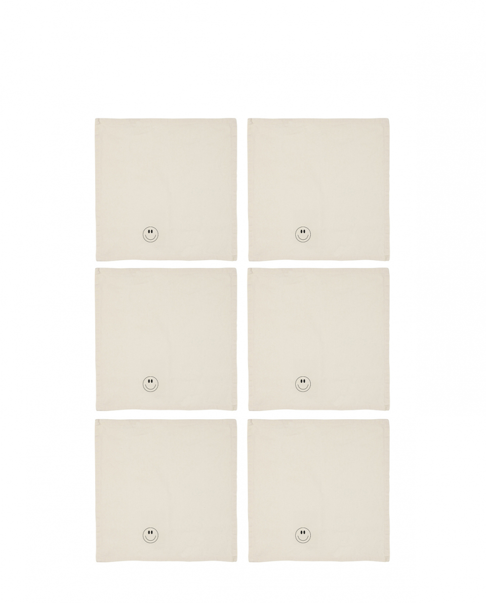 Geliebtes Zuhause Stoffserviette 6er-Set Smiley