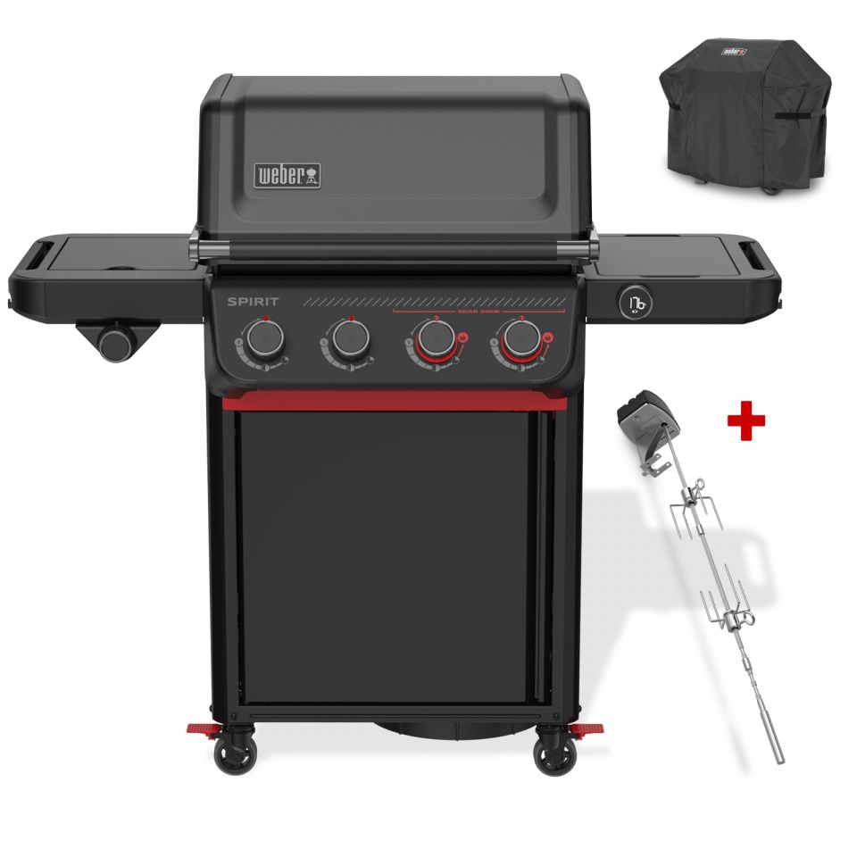 Weber Gasgrill SPIRIT EPX-435R – Stealth Edition, Smart (2026) inkl. Drehspieß & Abdeckhaube
