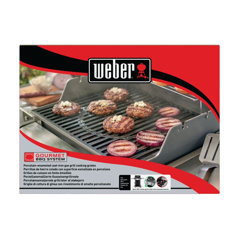Hongso Gusseisen Grillroste – Ersatzrost Für Weber Spirit 200 & Spirit II 210 Serie Gasgrill (2-Brenner)